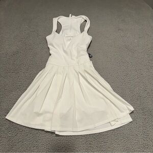 Vuori Womens Set Dress XS White Tennis Prep Pickleball Shorts Cutout Stretch Mod